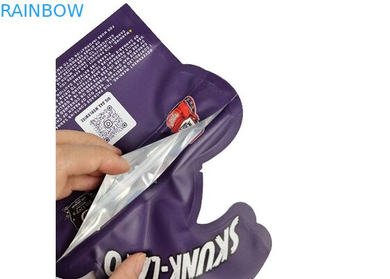 Gestempelschnittener unregelmäßiger spezieller geformter Plastikfolien-Beutel mit Reißverschluss 3.5g 7g 14g