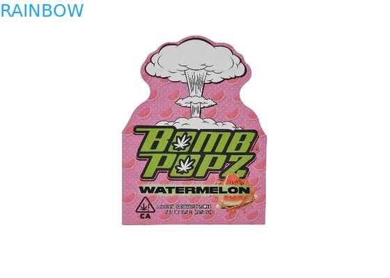 Kindersicherer Plastik-Plastikreißverschluß des Hologramm-3.5g sackt gestempelschnittenes unregelmäßiges spezielles geformt ein