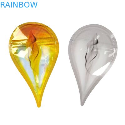 Gestempelschnittenes Kind prüfen Plastik Taschen, die mit Reißverschluss unregelmäßig geformtes für Nahrungsmittelsüßigkeits-Energie einkreisen