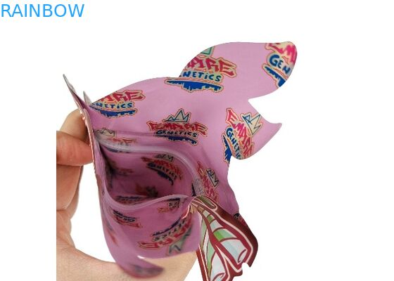 Kundenspezifisches Druck-3.5g stempelschnitt Plastik-Taschen-Matte Smell Proof Child Proof-Reißverschluss