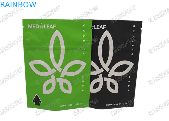 Digitales Drucken 3,5g 7g 14g 28g Stehen Sie auf Gummy Herbal Weed Bag mit Tear Notch