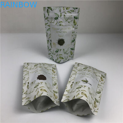 Individuelle Digitaldrucktaschen Metallgold-Logo Stehen Sie auf Tee-Packung Taschen