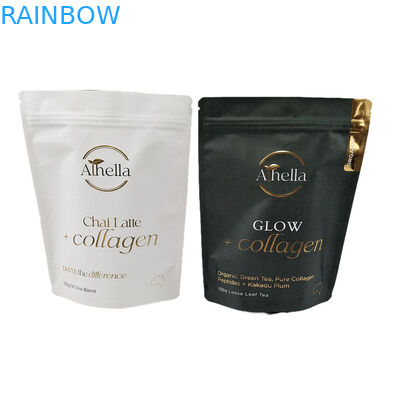 Individuell angepasste Feuchtigkeitsdichte Stand-up Tasche Kraftpapiertüte mit Warmstempelung Öko-freundliche Geruchsdichte Taschen mit Logo