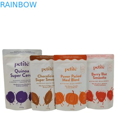 Custom Logo gedruckt biologisch abbaubar 100% Taschenverpackung wiederverwendbar Steh-up Plastiktüten Doypack mit Ziplock