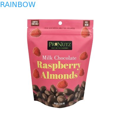 Ziplock-Mylar-Taschen mit klarem Fenster für Cashew-Nuss wieder verschließbarer Kunststoff-Zipper Stand-Up-Zipper-Tasche