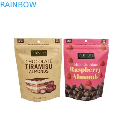 Ziplock-Mylar-Taschen mit klarem Fenster für Cashew-Nuss wieder verschließbarer Kunststoff-Zipper Stand-Up-Zipper-Tasche