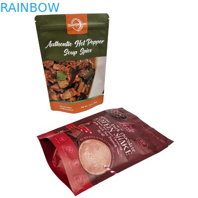 Matt Custom Logo gedruckt Stand Up Tasche Aluminiumfolie Schokolade Lebensmittelverpackung Stand Up Reißverschluss Tasche