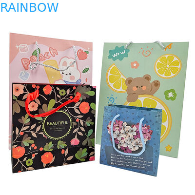 Großhandel mit individuell bedrucktem Logo Luxus-Geschenk-Papiertasche Einzelhandel Boutique-Einkaufspapiertaschen