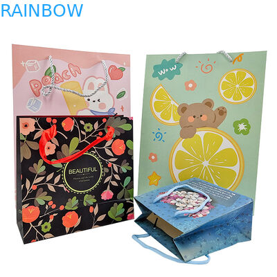 Großhandel mit individuell bedrucktem Logo Luxus-Geschenk-Papiertasche Einzelhandel Boutique-Einkaufspapiertaschen