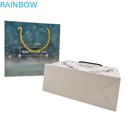 Customized Shopping Paper Bags Logo gedruckt recycelbar biologisch abbaubar braun einfaches Verpacken Kraftpapierbeutel mit verdrehter Ha