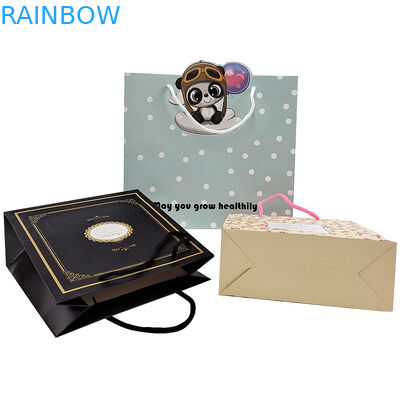 Papierseil String Kraft Papiertasche Handgriff Seil Tasche Akzeptieren Sie Anpassung Farbe Verknotete Papierverpackung