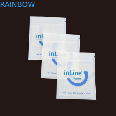 Matte Schwarz Kleine wiederverwendbare Ziplock-Verpackungstüten für klare unsichtbare Aligner-Tasche Orthodontische Entferner-Verpackungstüten