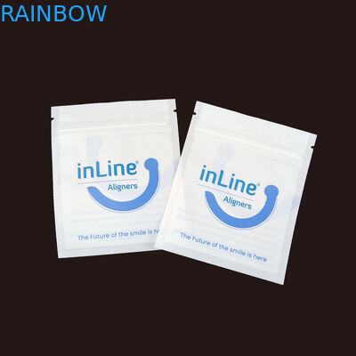 Matte Schwarz Kleine wiederverwendbare Ziplock-Verpackungstüten für klare unsichtbare Aligner-Tasche Orthodontische Entferner-Verpackungstüten