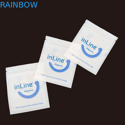 Matte Schwarz Kleine wiederverwendbare Ziplock-Verpackungstüten für klare unsichtbare Aligner-Tasche Orthodontische Entferner-Verpackungstüten