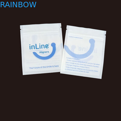 Matte Schwarz Kleine wiederverwendbare Ziplock-Verpackungstüten für klare unsichtbare Aligner-Tasche Orthodontische Entferner-Verpackungstüten