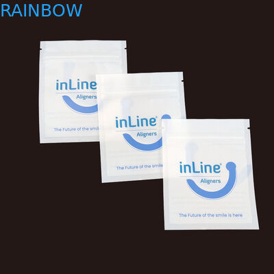 Matte Schwarz Kleine wiederverwendbare Ziplock-Verpackungstüten für klare unsichtbare Aligner-Tasche Orthodontische Entferner-Verpackungstüten