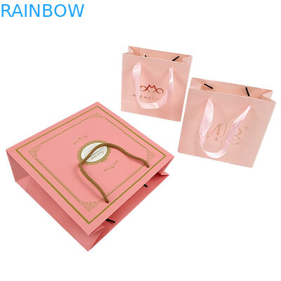 Custom Print Logo Elegante weiße schwarze Geschenk-Papiertaschen Luxus-Kleidung Boutique-Papier-Einkaufstasche mit Band-Handgriff