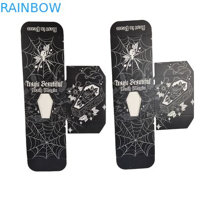 Hochwertiges, schwarzes, quadratisches Papierkarton mit spezieller Vorderseite, Hohlfenster, Lebensmittelverpackung, weißes Kartongeschenk