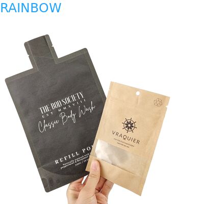 Flachgeruchsdichte Metallfolie Nuss Mylar Heil Siegel Taschen Tasche Frosted Fenster Textur mit Hang Loch Drei Seiten Siegel Tasche