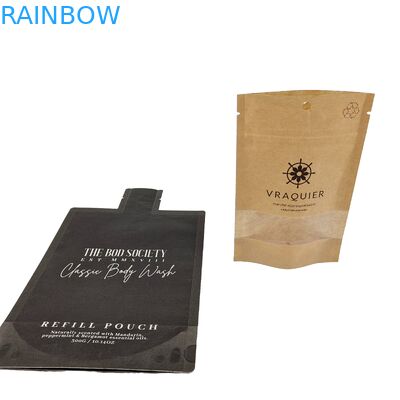 Flachgeruchsdichte Metallfolie Nuss Mylar Heil Siegel Taschen Tasche Frosted Fenster Textur mit Hang Loch Drei Seiten Siegel Tasche