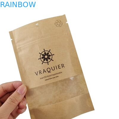 Flachgeruchsdichte Metallfolie Nuss Mylar Heil Siegel Taschen Tasche Frosted Fenster Textur mit Hang Loch Drei Seiten Siegel Tasche