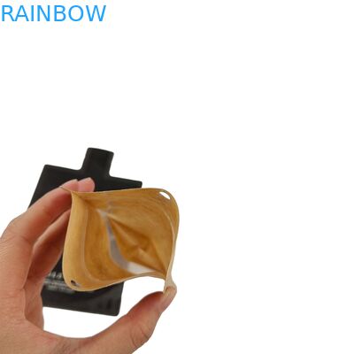 Flachgeruchsdichte Metallfolie Nuss Mylar Heil Siegel Taschen Tasche Frosted Fenster Textur mit Hang Loch Drei Seiten Siegel Tasche