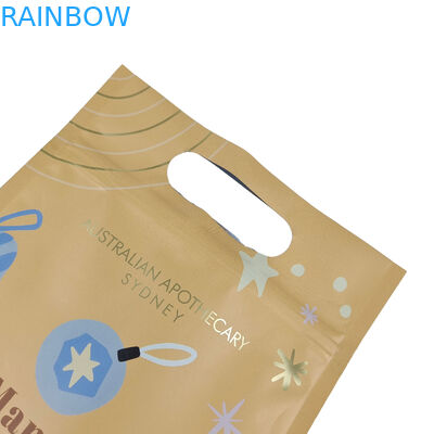 Custom Design Druck Matte Quadrat Flach Boden Seite Gusset Plastik Mylar Foil Logo Verpackung Tasche leicht zu zerreißen Reißverschluss Taschen