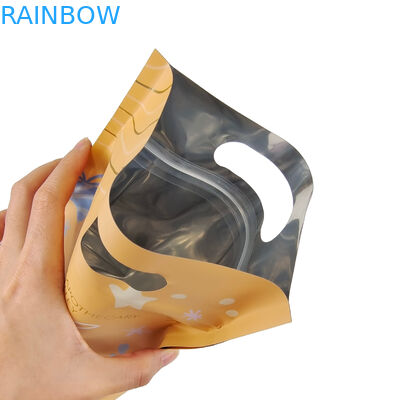 Custom Design Druck Matte Quadrat Flach Boden Seite Gusset Plastik Mylar Foil Logo Verpackung Tasche leicht zu zerreißen Reißverschluss Taschen