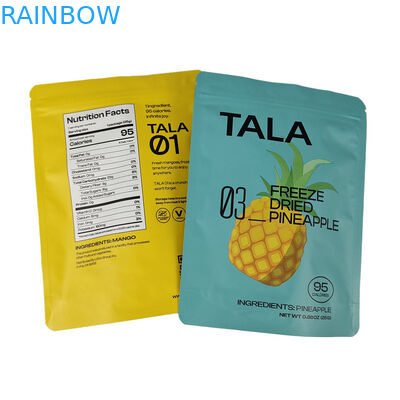 Maßgeschneiderte Kunststoff-Stand-up-Snack Mango Ananas Trockenfrüchte wieder verschließbare Mylar-Taschen