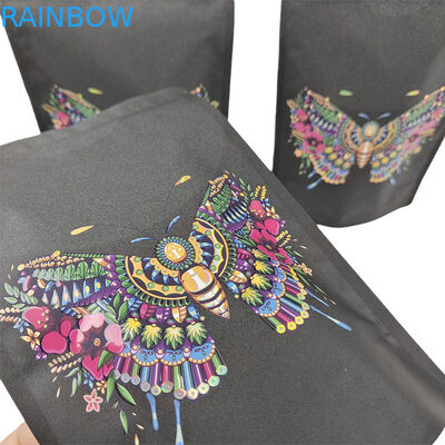 Custom wiederverschließbare Mylar-Taschen Stand-up Kraftpapier-Verpackungstasche für Blumen biologisch abbaubare Reißverschlussbeutel mit Spot UV