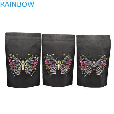 Großhandel Custom Eco Friendly Kraftpapier Verpackungstüte mit Spot UV wieder verschließbare Mylar Taschen für Gewürzproteinpulver