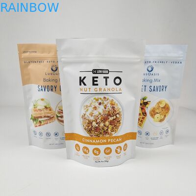 Custom gedruckte Stand Up Zip Lock Plastiktüten Mylar Tasche für Kaffee Tee Süßigkeiten Schokoladenstäbe Lebensmittelverpackung Mylar Tasche