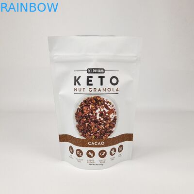 Custom Printed Aluminiumfolie Logo Lebensmittelqualität Essbare Verpackung wieder verschließbare Geruchsschutz Feuchtigkeitsschutz Stehbeutel