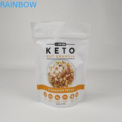 Custom Laminated Aluminiumfolie Reißverschluss Tasche Stand Up Tasche Matte Rot Verpackung Tasche mit geruchsicheren Reißverschluss für Kaffee