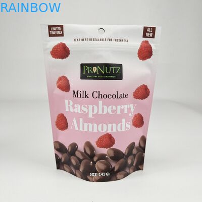 Wiederverschließbare Laminate aus Kunststoff Stand Up-Food-Taschen Verpackung Custom Printed Design Ziplock Poly Bag Tasche für Trockenfrüchte