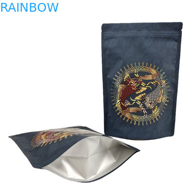 Low MOQ Custom Stand Up Zipper Kaffeebeutel Aluminiumfolie wieder verschließbare Mylar Tasche für Protein Kaffee Gewürzpulver