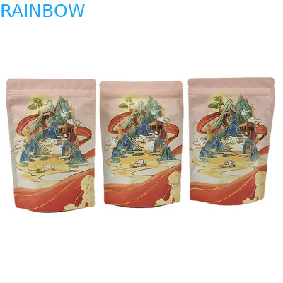 Custom Stand Up Tasche mit Reißverschluss für Lebensmittel Aluminiumfolie Soft Touch Mylar Tasche für Trockenfrüchte Snack Süßigkeiten