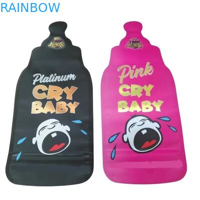 Besonderes Drucken 3,5 g Mylar Taschen Stanzschnitt Unregelmäßige Taschen mit Ziplock Kreis Mylar Soft Touch Kunststoff Lebensmittel Süßigkeiten Taschen