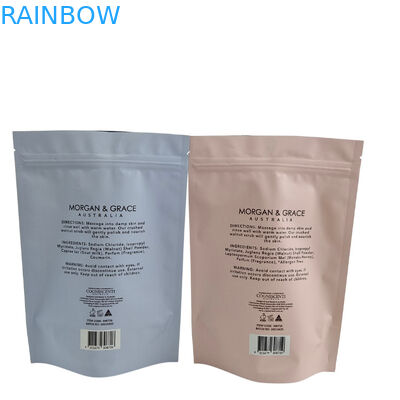 Recycelbarer Reißverschluss Stehen Tasche Aluminiumfolie Körper Schrubben Spa genießen Bad Einweichen Meer Salz biologisch abbaubare Kunststoffverpackung