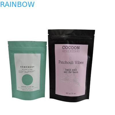 Recycelbarer Reißverschluss Stehen Tasche Aluminiumfolie Körper Schrubben Spa genießen Bad Einweichen Meer Salz biologisch abbaubare Kunststoffverpackung