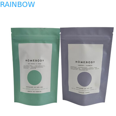 Recycelbarer Reißverschluss Stehen Tasche Aluminiumfolie Körper Schrubben Spa genießen Bad Einweichen Meer Salz biologisch abbaubare Kunststoffverpackung