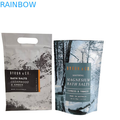 Custom Logo Druck Ziplock Tasche Körper Scrub Seife Badebombe Verpackung Aluminiumfolie Tasche Kunststoff Reißverschluss Bad Salzbeutel