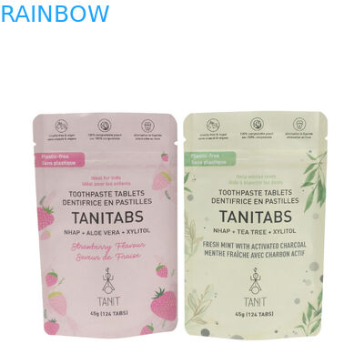 Custom Brand Printing Kompostierbares Lebensmittel-Polyethylen Biodegradables Kraftpapier Stehen Sie auf Tasche Mylar Ziplock Taschen