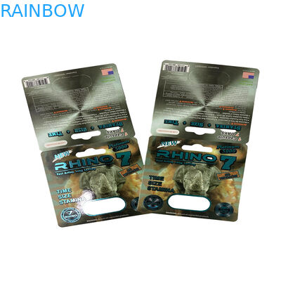 Gummibär Verpackung Männliche Sexualverstärkung Pillen Blasen Papierkarton Verpackung