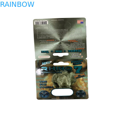 Gummibär Verpackung Männliche Sexualverstärkung Pillen Blasen Papierkarton Verpackung