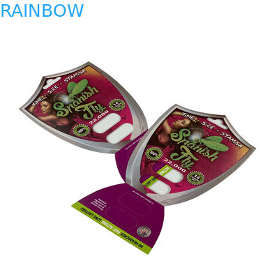 3D-Sex-Pille Blister-Karte Verpackung für 1/2 Kapsel Ventrikuläre 3D-Karte Anzeigekisten