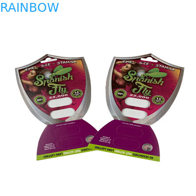 3D-Sex-Pille Blister-Karte Verpackung für 1/2 Kapsel Ventrikuläre 3D-Karte Anzeigekisten