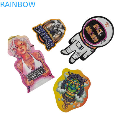 Kundenspezifische Ziplock-Special-Form-Plastik-Kinderschutz-Geruchssicherung-Süßigkeiten-Taschen Mylar-Packs 3,5 g 7 g kundenspezifische Form Mylar-Taschen