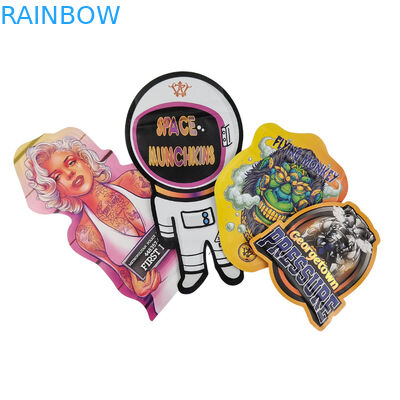 Kundenspezifische Ziplock-Special-Form-Plastik-Kinderschutz-Geruchssicherung-Süßigkeiten-Taschen Mylar-Packs 3,5 g 7 g kundenspezifische Form Mylar-Taschen