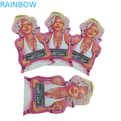 Custom Print Form Mini Mylar Tasche 1g 3.5g 7g 14g 28g Pilz Kinderbeständig Geruchsfreudig Weichberührung Cali Pack Mylar Tasche